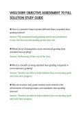 WGU D089 OBJECTIVE ASSESSMENT 70 FULL&NewLine;SOLUTION STUDY GUIDE&NewLine;