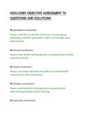 WGU D089 OBJECTIVE ASSESSMENT 70&NewLine;QUESTIONS AND SOLUTIONS