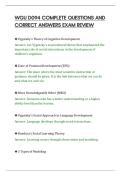 WGU D094 COMPLETE QUESTIONS AND&NewLine;CORRECT ANSWERS EXAM REVIEW