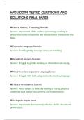 WGU D094 TESTED QUESTIONS AND&NewLine;SOLUTIONS FINAL PAPER