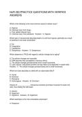 NUR 283 PRACTICE QUESTIONS WITH VERIFIED ANSWERS