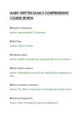 IAABO WRITTEN EXAM 3 COMPREHENSIVE&NewLine;COURSE REVIEW&NewLine;