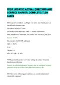 FPQP UPDATED ACTUAL QUESTIONS AND&NewLine;CORRECT ANSWERS COMPLETE STUDY&NewLine;GUIDE&NewLine;