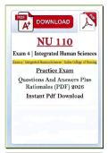 NU 110 Integrated Human Sciences Exam 4 Q&A &lpar;PDF&rpar; &vert; 2026 &vert; Galen Nursing