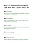 WGU D102 FINANCIAL ACCOUNTING OA&NewLine;FINAL PAPER WITH COMPLETE SOLUTIONS