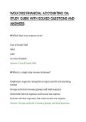 WGU D102 FINANCIAL ACCOUNTING OA&NewLine;STUDY GUIDE WITH SOLVED QUESTIONS AND&NewLine;ANSWERS