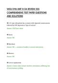 WGU D116 UNIT 8 OA REVIEW 205&NewLine;COMPREHENSIVE TEST PAPER QUESTIONS&NewLine;AND SOLUTIONS