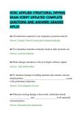 IICRC APPLIED STRUCTURAL DRYING&NewLine;EXAM SCRIPT UPDATED COMPLETE&NewLine;QUESTIONS AND ANSWERS GRADED&NewLine;APLUS