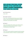 IICRC APPLIED STRUCTURAL DRYING&NewLine;UPDATED ACTUAL QUESTIONS AND&NewLine;CORRECT ANSWERS COMPREHENSIVE&NewLine;STUDY GUIDE FULL SOLUTION