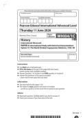 2026 Pearson Edexcel International A Level HISTORY Unit 4&vert;WHI04&sol;1C&vert;Question paper&vert;JUNE 2026