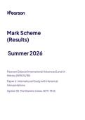 2026 Pearson Edexcel International A Level HISTORY Unit 4&vert;WHI04&sol;1B&vert;Mark scheme&vert;JUNE 2026