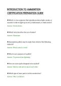 INTRODUCTION TO AMMUNITION&NewLine;CERTIFICATION PREPARATION GUIDE