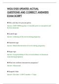 WGU D120 UPDATED ACTUAL&NewLine;QUESTIONS AND CORRECT ANSWERS&NewLine;EXAM SCRIPT