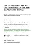 FSOT 2026 QUANTITATIVE REASONING&NewLine;DATA ANALYSIS AND LOGICAL PROBLEM&NewLine;SOLVING PRACTICE RESOURCE