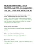 FSOT 2026 WRITING SKILLS ESSAY&NewLine;PRACTICE ANALYTICAL COMMUNICATION&NewLine;AND STRUCTURED RESPONSE REVIEW SET&NewLine;