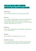 ISYE 6501 EXAM SCRIPT VERIFIED&NewLine;QUESTIONS WITH ACCURATE ANSWERS