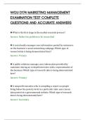 WGU D174 MARKETING MANAGEMENT&NewLine;EXAMINATION TEST COMPLETE&NewLine;QUESTIONS AND ACCURATE ANSWERS