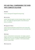 ISYE 6501 FINAL COMPREHENSIVE TEST PAPER&NewLine;WITH COMPLETE SOLUTIONS&NewLine;