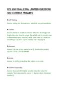 ISYE 6501 FINAL EXAM UPDATED QUESTIONS&NewLine;AND CORRECT ANSWERS