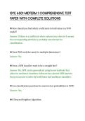ISYE 6501 MIDTERM 1 COMPREHENSIVE TEST&NewLine;PAPER WITH COMPLETE SOLUTIONS&NewLine;