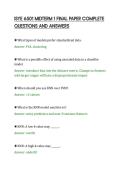 ISYE 6501 MIDTERM 1 FINAL PAPER COMPLETE&NewLine;QUESTIONS AND ANSWERS