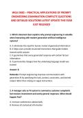 WGU D685 &ndash; PRACTICAL APPLICATIONS OF PROMPT &NewLine;ENGINEERING EXAMINATION COMPLETE QUESTIONS &NewLine;AND DETAILED SOLUTIONS LATEST UPDATE THIS YEAR &NewLine;JUST RELEASED