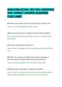 JANE EYRE ACTUAL TEST FULL QUESTIONS&NewLine;AND CORRECT ANSWERS EXAMPREP&NewLine;STUDY SHEET