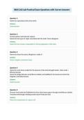 BIOS-242 Lab Practical Exam Questions with Correct Answers