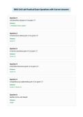 BIOS-242 Lab Practical Exam Questions with Correct Answers