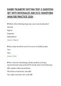 KAISER TELEMETRY RHYTHM TEST 5 QUESTION&NewLine;SET WITH RATIONALES AND ECG WAVEFORM&NewLine;ANALYSIS PRACTICE 2026&NewLine;