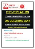 2023-2026 ATI RN Comprehensive Predictor&vert; 900 NGN-Style Questions&comma; Case Scenarios&comma; Answers & Detailed Rationales