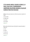 FTCE NAVAED MIDDLE GRADES SCIENCE 5 9&NewLine;FINAL EXAM 2026 COMPREHENSIVE&NewLine;QUESTIONS SOLUTIONS GRADED A PLUS LIFE&NewLine;SCIENCE PRACTICE PACKAGE&NewLine;