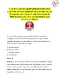 WGU D115 ADVANCED PATHOPHYSIOLOGY FOR THE ADVANCED PRACTICE NURSE EXAM 2026 &sol; 2027  QUESTIONS AND CORRECT VERIFIED ANSWERS WITH RATIONALES 100&percnt; GUARANTEED PASS&excl;&excl;   <LATEST VERSION>