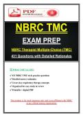 NBRC TMC Exam Prep 431 Questions with Detailed Rationales &vert; Therapist Multiple-Choice Practice Questions & answers