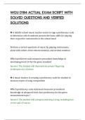 WGU D184 ACTUAL EXAM SCRIPT WITH&NewLine;SOLVED QUESTIONS AND VERIFIED&NewLine;SOLUTIONS