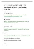 WGU D184 EXAM TEST PAPER WITH&NewLine;DETAILED QUESTIONS AND RELIABLE&NewLine;ANSWERS
