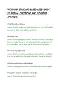 WGU D184 STANDARD BASED ASSESSMENT&NewLine;90 ACTUAL QUESTIONS AND CORRECT&NewLine;ANSWERS