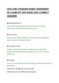 WGU D184 STANDARD BASED ASSESSMENT&NewLine;90 COMPLETE TEST PAPER WITH CORRECT&NewLine;ANSWERS&NewLine;