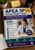 APEA 3P Exam Prep 2026 &vert; 500&plus; Actual Questions & Rationales &vert; Advanced Practice Nursing &vert; PDF