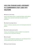 WGU D184 STANDARD BASED ASSESSMENT&NewLine;90 COMPREHENSIVE STUDY GUIDE WITH&NewLine;SOLUTIONS