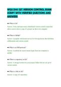 WGU D197 GIT VERSION CONTROL EXAM&NewLine;SCRIPT WITH VERIFIED QUESTIONS AND&NewLine;ANSWERS