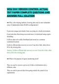WGU D197 VERSION CONTROL ACTUAL&NewLine;TEST PAPER COMPLETE QUESTIONS AND&NewLine;ANSWERS FULL SOLUTION