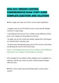 WGU D197 VERSION CONTROL&NewLine;COMPREHENSIVE EXAM STUDY GUIDE&NewLine;COMPLETE QUESTIONS AND SOLUTIONS&NewLine;
