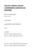 WGU D197 VERSION CONTROL&NewLine;COMPREHENSIVE QUESTIONS AND&NewLine;SOLUTIONS