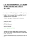 WGU D197 VERSION CONTROL EXAM SCRIPT&NewLine;SOLVED QUESTIONS AND COMPLETE&NewLine;SOLUTIONS