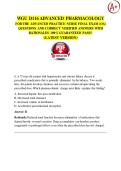 WGU D116 ADVANCED PHARMACOLOGY FOR THE ADVANCED PRACTICE NURSE FINAL EXAM &lpar;OA&rpar; QUESTIONS AND CORRECT VERIFIED ANSWERS WITH RATIONALES 100&percnt; GUARANTEED PASS&excl;&excl;   <LATEST VERSION>