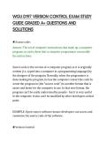 WGU D197 VERSION CONTROL EXAM STUDY&NewLine;GUIDE GRADED A&plus; QUESTIONS AND&NewLine;SOLUTIONS