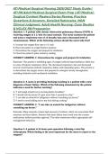 ATI Medical-Surgical Nursing 2026&sol;2027 Study Guide &vert; ATI RN Adult Medical-Surgical Exam Prep &vert; ATI Medical-Surgical Content Mastery Series Review&comma; Practice Questions & Answers&comma; Detailed Rationales&comma; NGN Clinical Judgment&comma; Adult Health Nursing&comma; Case Studies