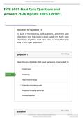 ISYE 6501 Final Quiz Questions and &NewLine;Answers 2026 Update 100&percnt; Correct