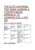 2026&sol;2027 ELITE TEST BANK&colon; Nursing A Concept-Based Approach to Learning &lpar;Vol 1&comma; 5th Ed&rpar; &vert; Complete Q&A with Rationales & CJMM Application